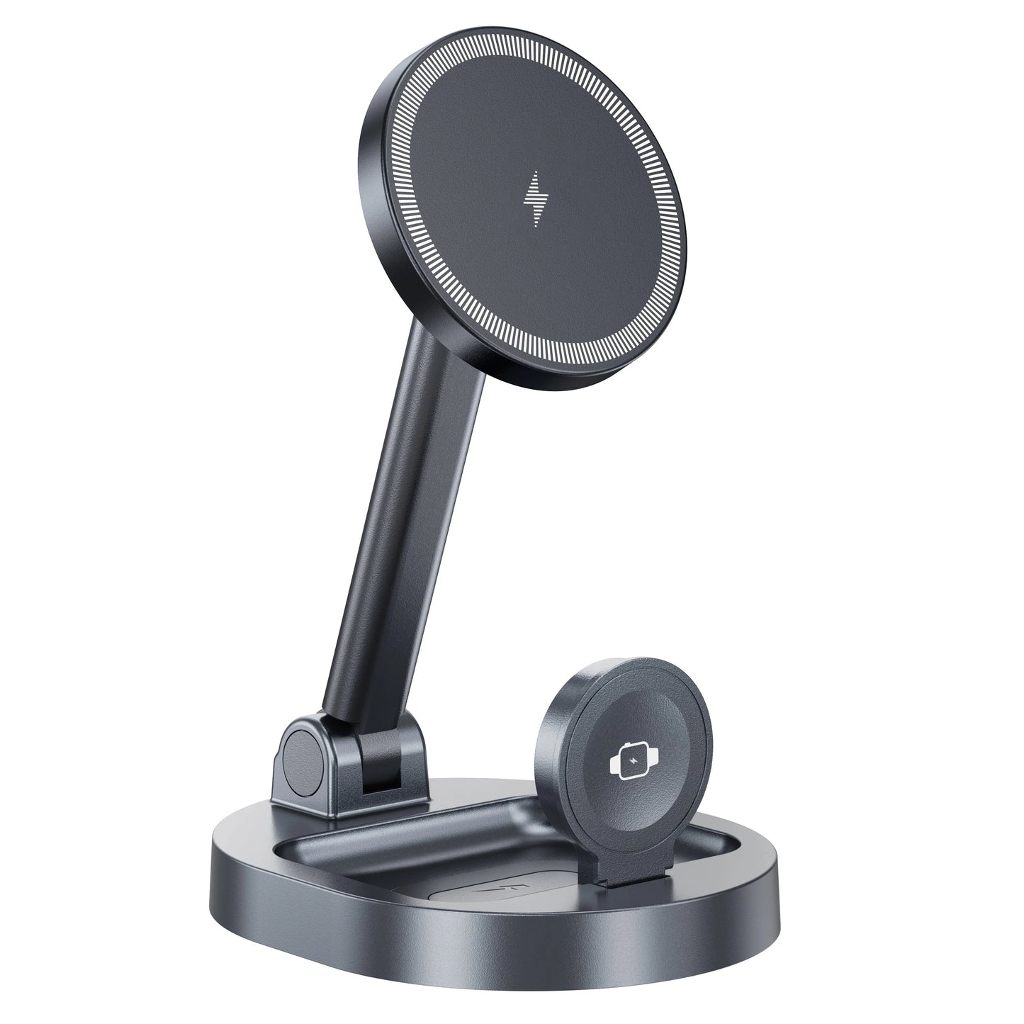 Magnetic 2 In 1 Wireless Charger Stand Pad Fast Charging Station Dock For iPhone 15 14 13 12 Pro Max Apple Watch 8 7 6 Airpods