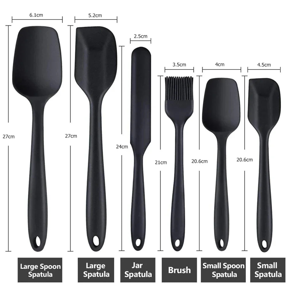 6-Piece Premium Silicone Spatula Set