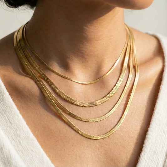 Minimalist Snake Chain Necklace – Stainless Steel Choker