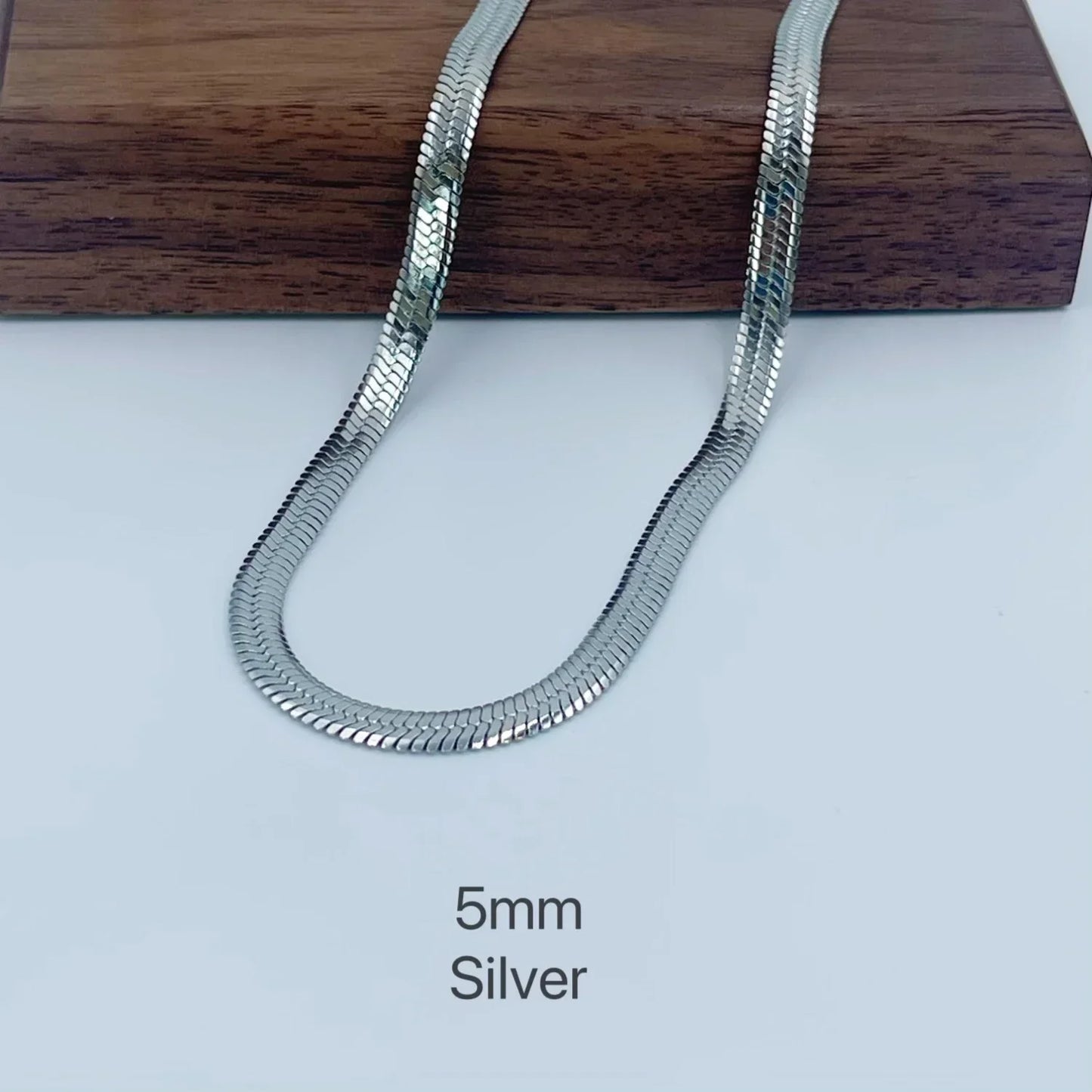 Minimalist Snake Chain Necklace – Stainless Steel Choker