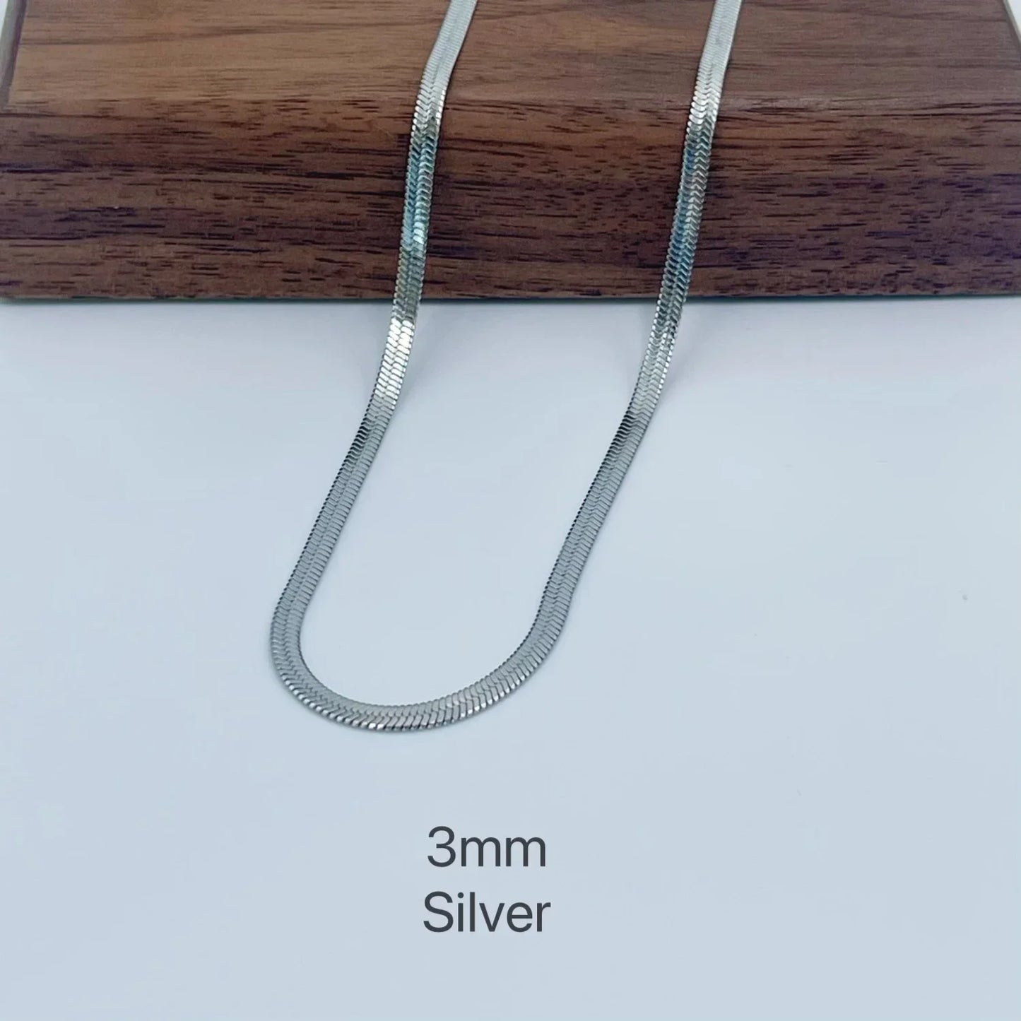 Minimalist Snake Chain Necklace – Stainless Steel Choker