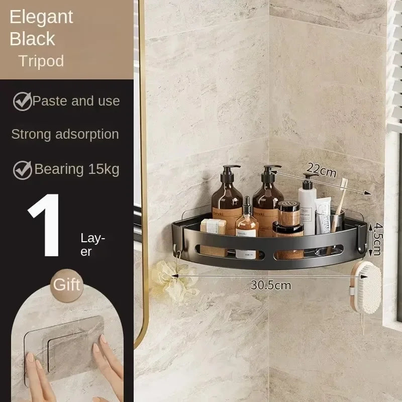 Adhesive Bathroom Shower Caddy Shelf – No Drill Organizer