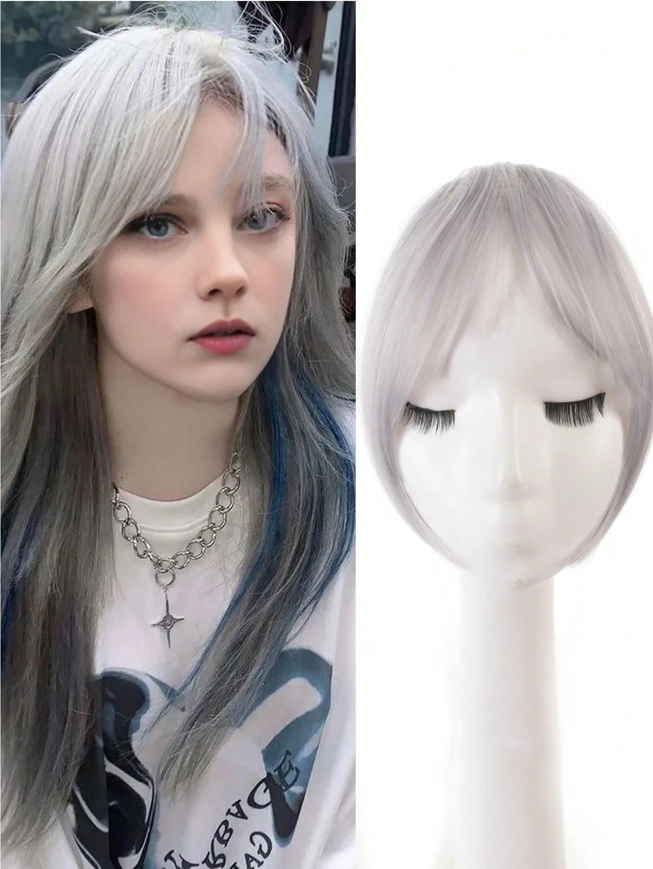 Synthesis Wig Clip-In Bangs Hair Extensions
