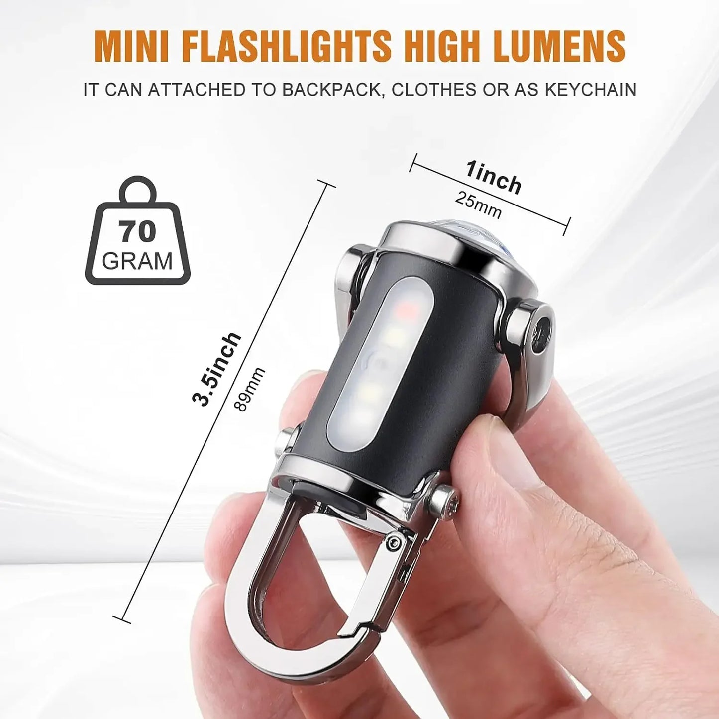 Mini Keychain Rechargeable COB Flashlight