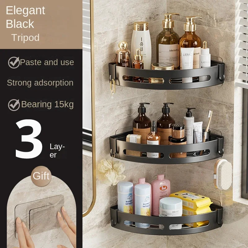 Adhesive Bathroom Shower Caddy Shelf – No Drill Organizer