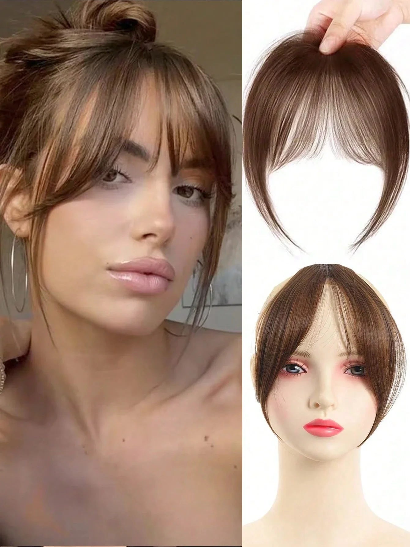 Synthesis Wig Clip-In Bangs Hair Extensions