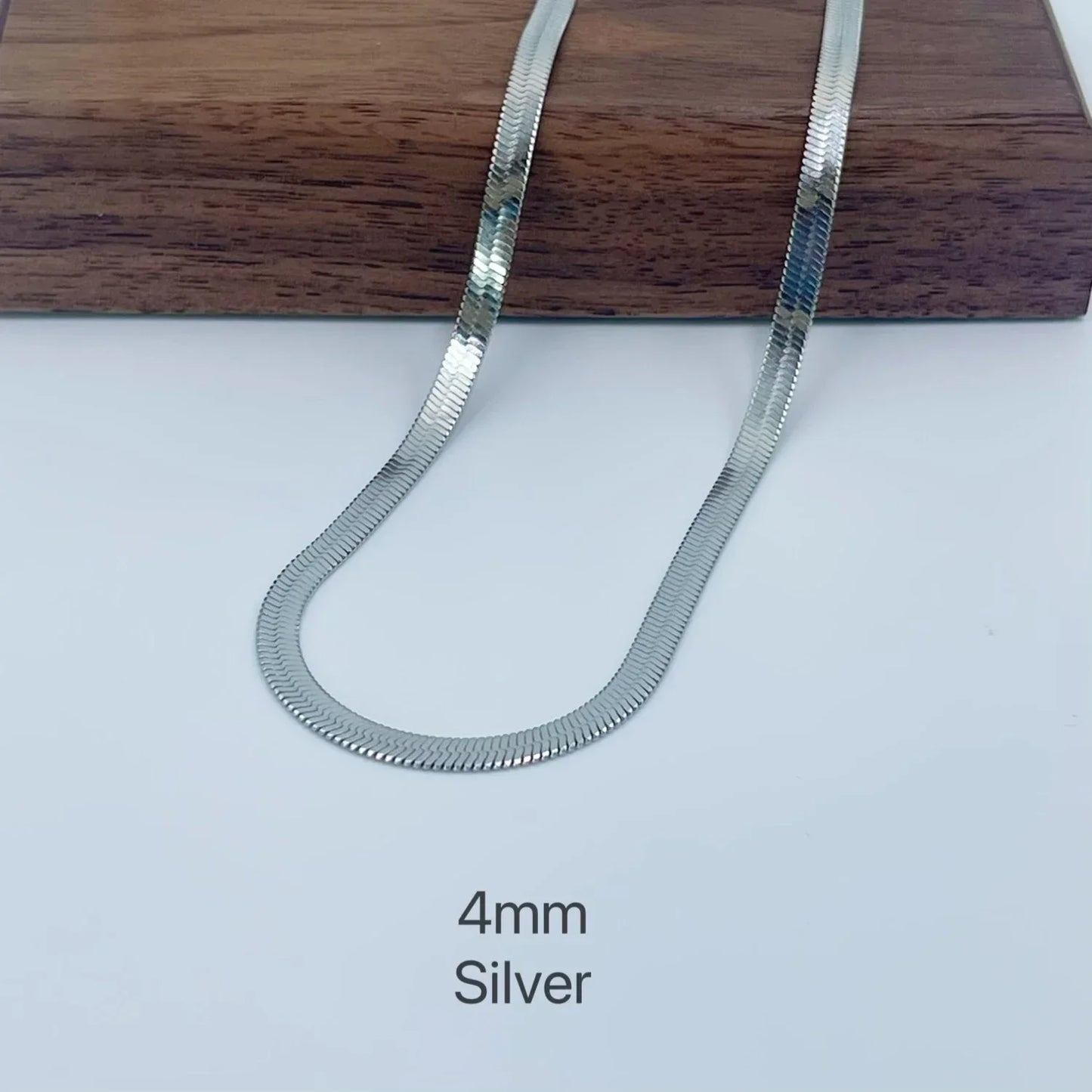 Minimalist Snake Chain Necklace – Stainless Steel Choker
