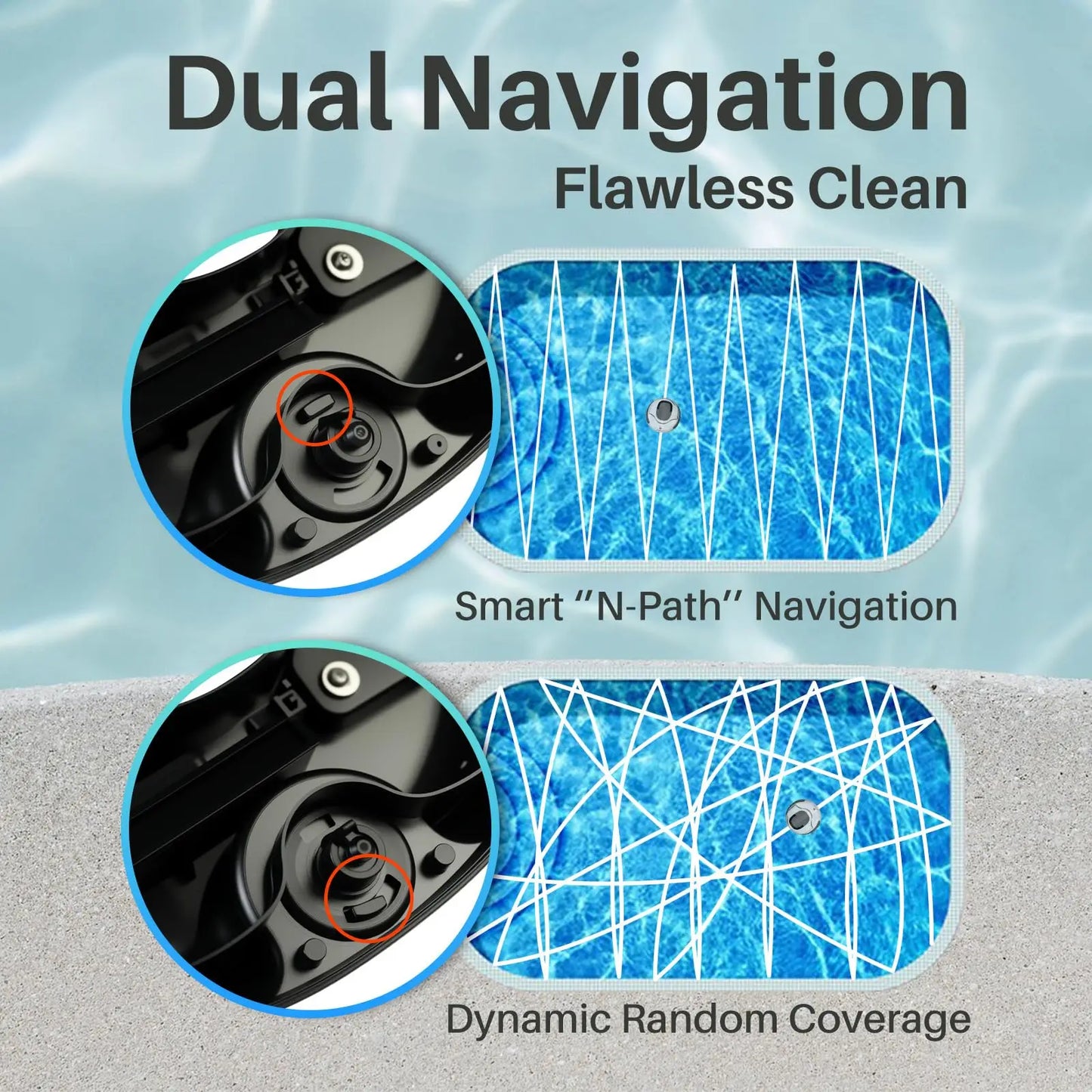 Cordless Pool Cleaner 5000mAh – Robotic Pool Vacuum