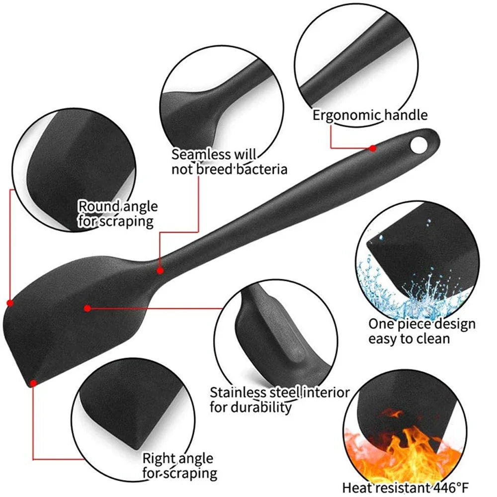 6-Piece Premium Silicone Spatula Set