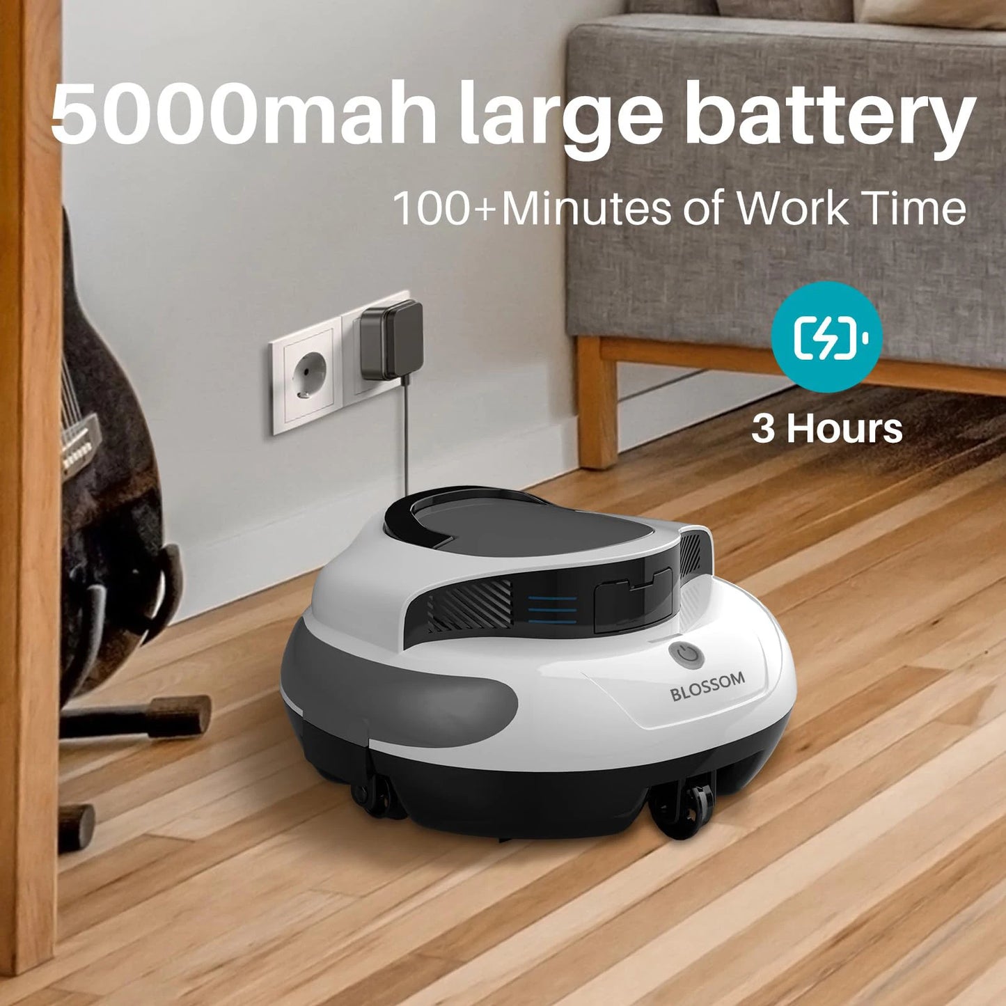 Cordless Pool Cleaner 5000mAh – Robotic Pool Vacuum