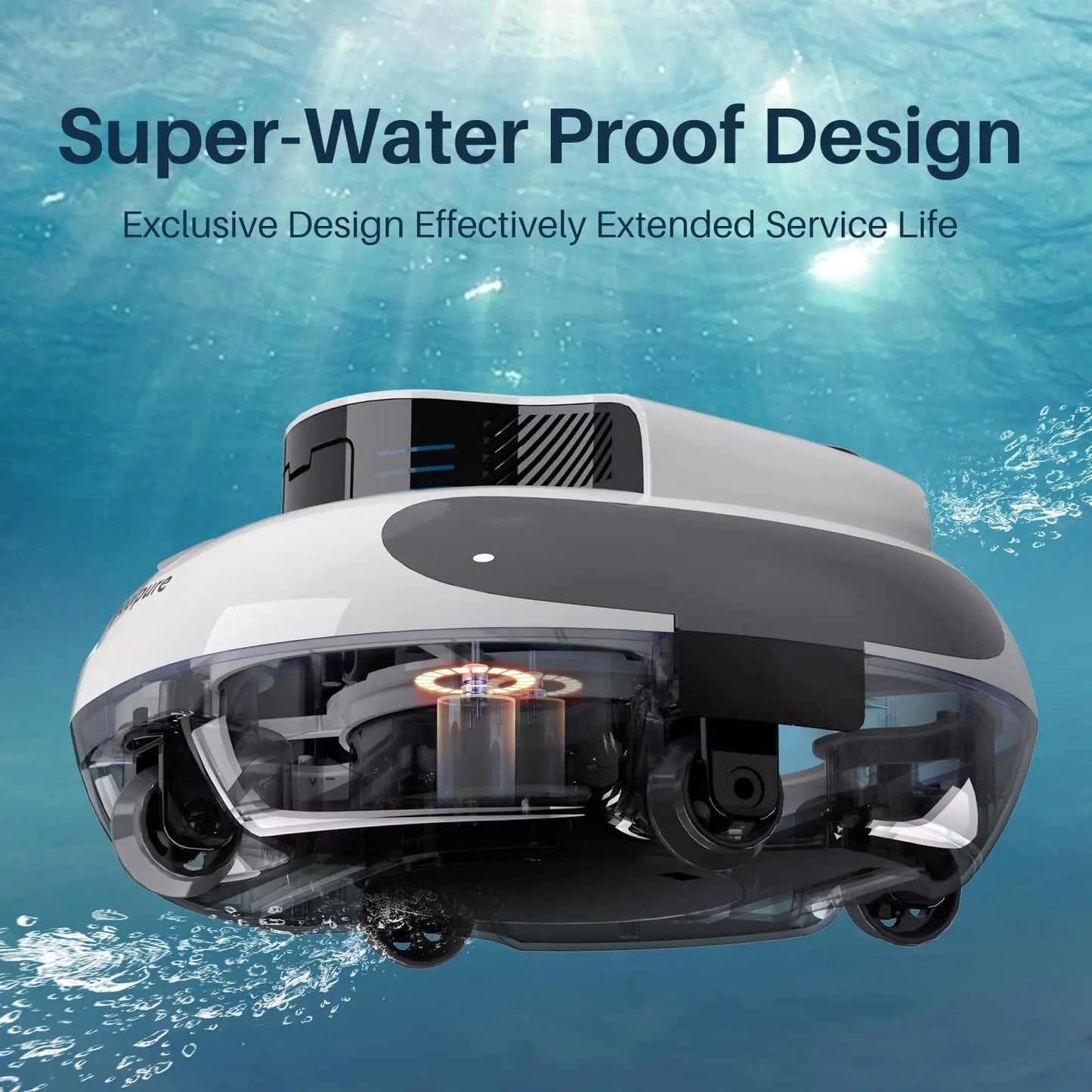 Cordless Pool Cleaner 5000mAh – Robotic Pool Vacuum