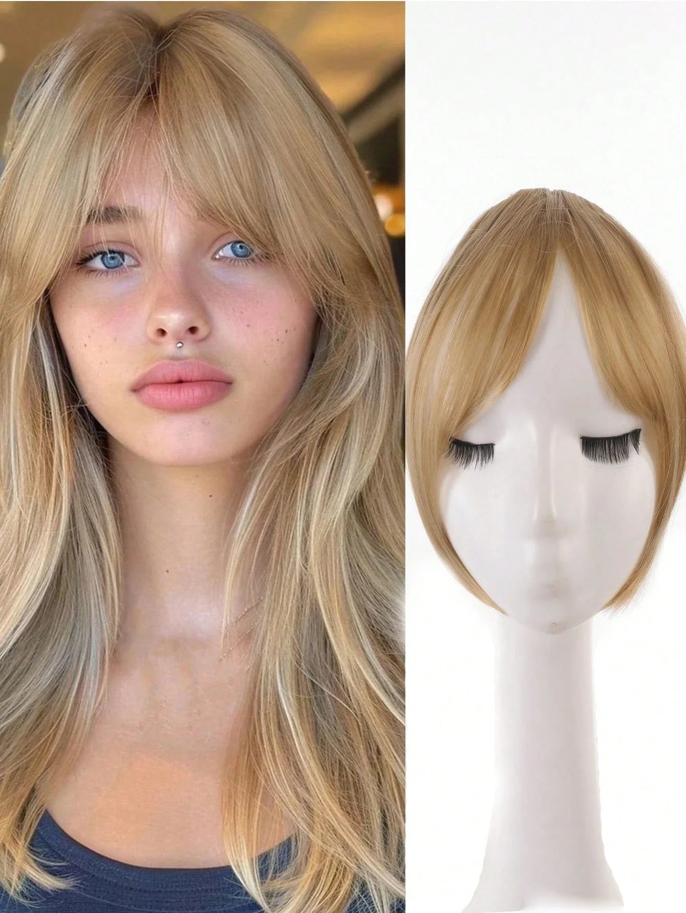 Synthesis Wig Clip-In Bangs Hair Extensions
